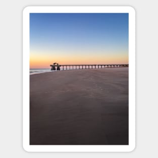 Tybee Island Pier in the Morning Sticker